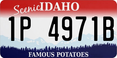 ID license plate 1P4971B