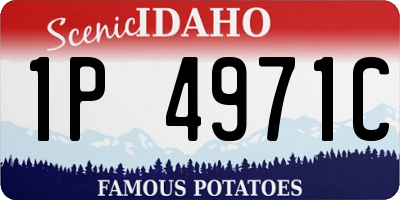 ID license plate 1P4971C