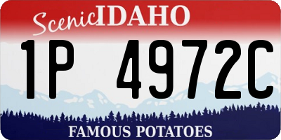 ID license plate 1P4972C