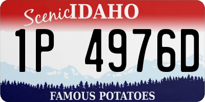 ID license plate 1P4976D