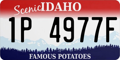 ID license plate 1P4977F