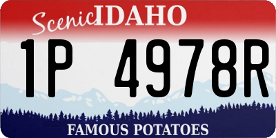 ID license plate 1P4978R