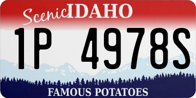 ID license plate 1P4978S