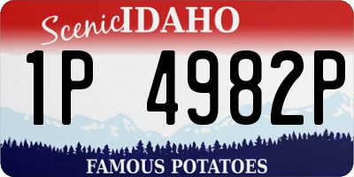 ID license plate 1P4982P