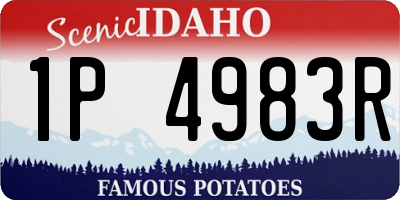 ID license plate 1P4983R