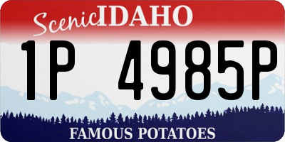 ID license plate 1P4985P