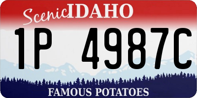 ID license plate 1P4987C