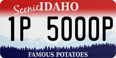 ID license plate 1P5000P