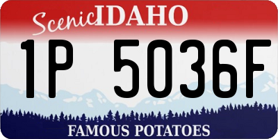 ID license plate 1P5036F