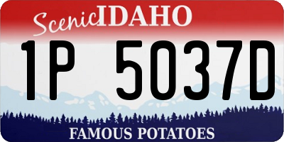 ID license plate 1P5037D