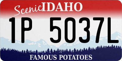 ID license plate 1P5037L