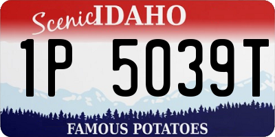 ID license plate 1P5039T