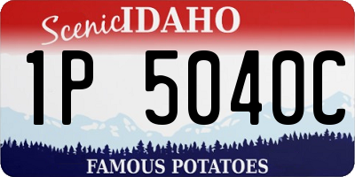 ID license plate 1P5040C