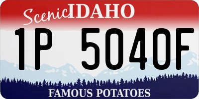 ID license plate 1P5040F