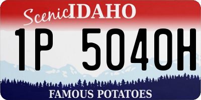 ID license plate 1P5040H