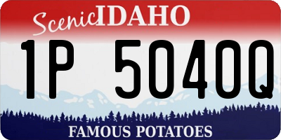 ID license plate 1P5040Q