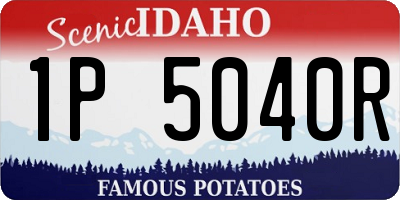 ID license plate 1P5040R