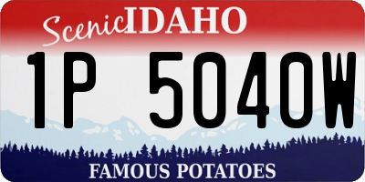 ID license plate 1P5040W