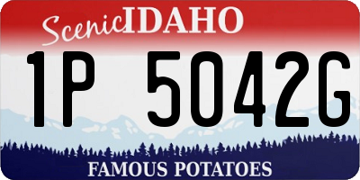 ID license plate 1P5042G