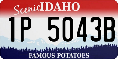 ID license plate 1P5043B