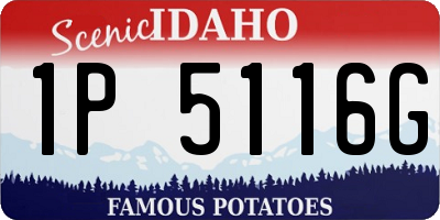 ID license plate 1P5116G