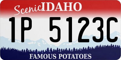 ID license plate 1P5123C
