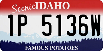 ID license plate 1P5136W