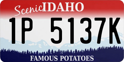 ID license plate 1P5137K