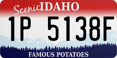 ID license plate 1P5138F