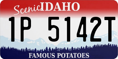 ID license plate 1P5142T