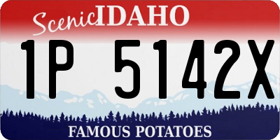 ID license plate 1P5142X