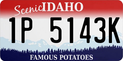 ID license plate 1P5143K