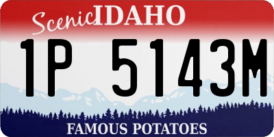 ID license plate 1P5143M