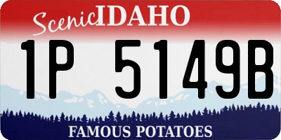 ID license plate 1P5149B