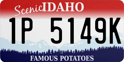 ID license plate 1P5149K