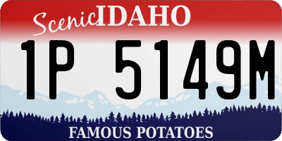 ID license plate 1P5149M