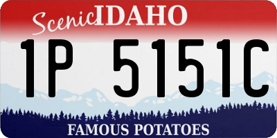 ID license plate 1P5151C
