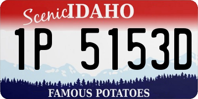 ID license plate 1P5153D