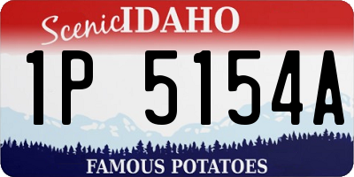 ID license plate 1P5154A