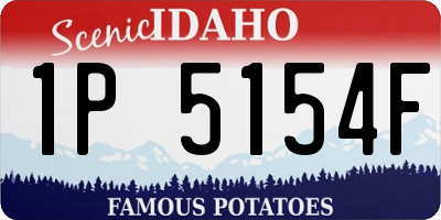 ID license plate 1P5154F