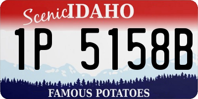 ID license plate 1P5158B