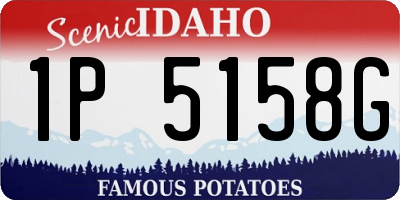 ID license plate 1P5158G