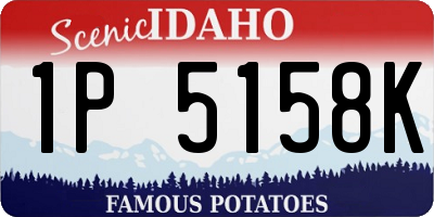 ID license plate 1P5158K