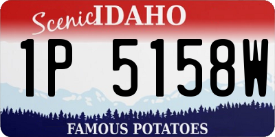 ID license plate 1P5158W