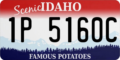 ID license plate 1P5160C