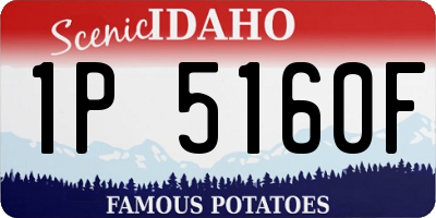 ID license plate 1P5160F