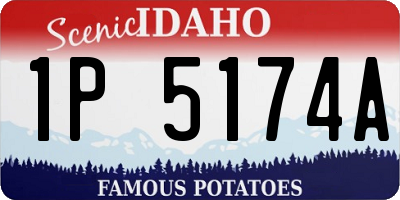 ID license plate 1P5174A