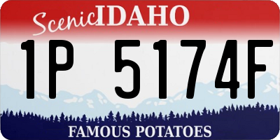 ID license plate 1P5174F