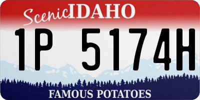 ID license plate 1P5174H