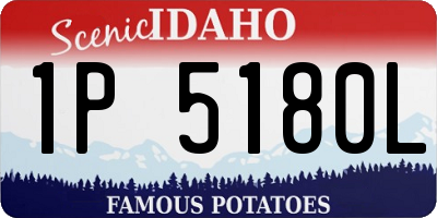 ID license plate 1P5180L